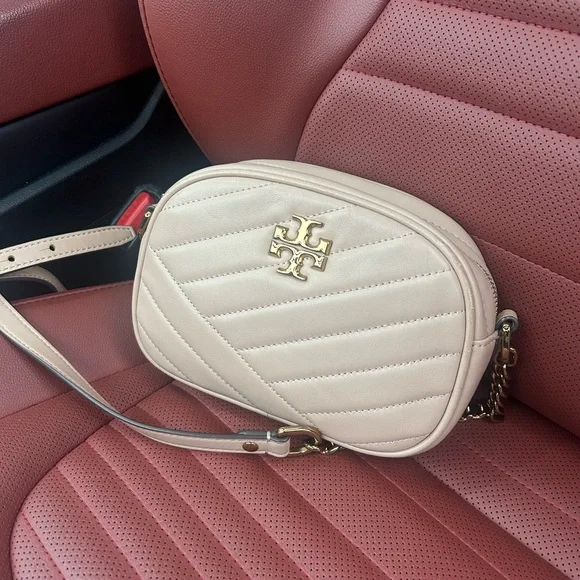 Tory Burch Beige Quilted Crossbody Bag - Picture 2 of 3